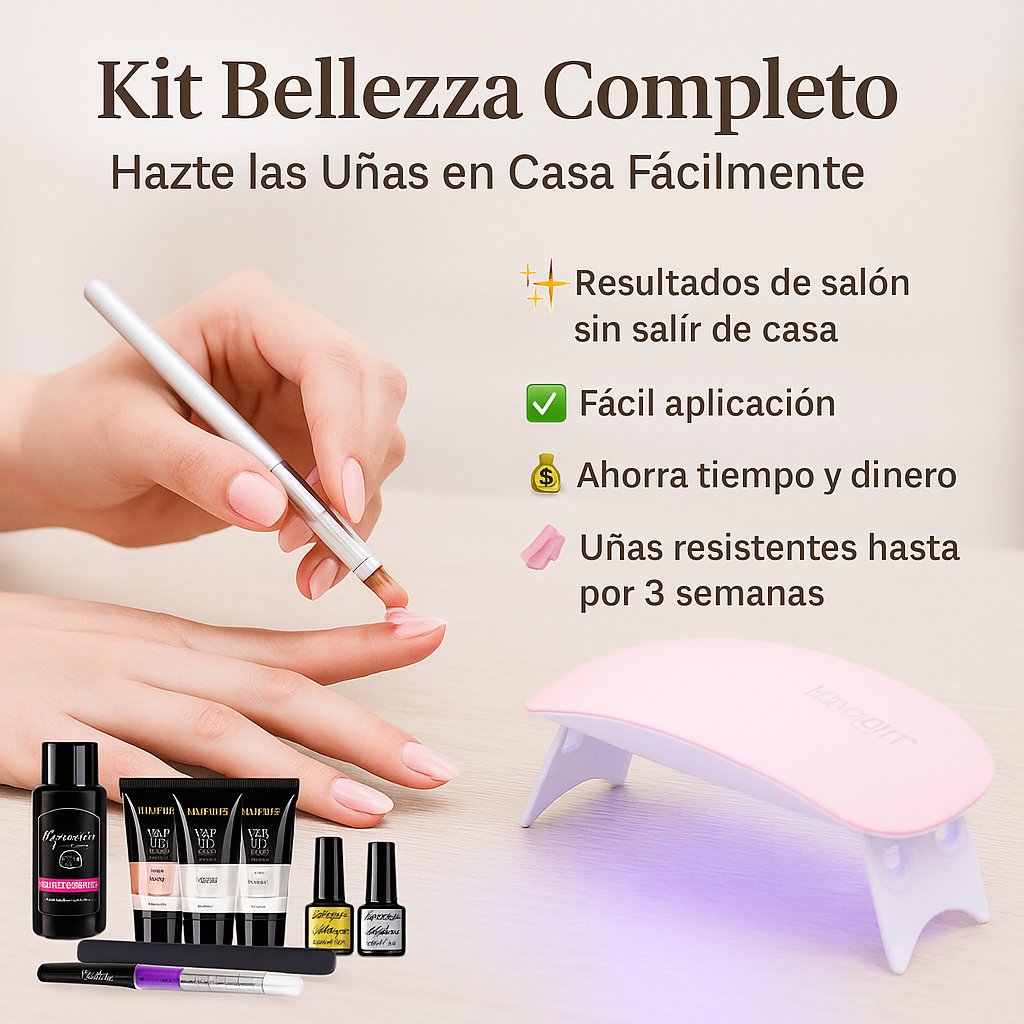 Kit Polygel Completo + Lámpara de Regalo🎁