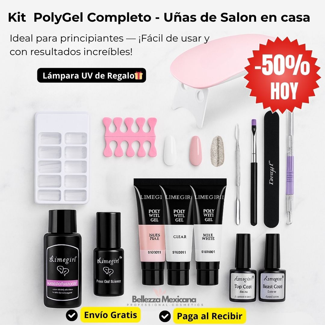Kit Polygel Completo + Lámpara de Regalo🎁
