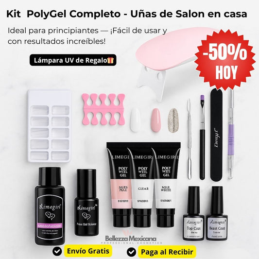 Kit Polygel Completo  + Lámpara de Regalo🎁